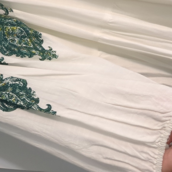 Lady Lux Dress Bohemian Green Design Tiered Midi Dress by Arna York Collection - Picture 8 of 10